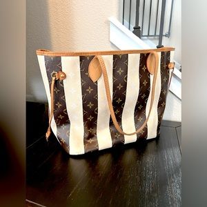 Louis Vuitton Monogram Rayures Neverfull mm